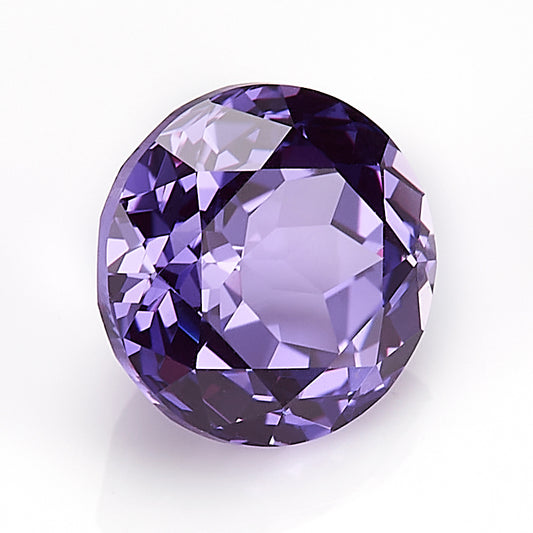Purple Round-Cut Loose Lab-Grown Diamond