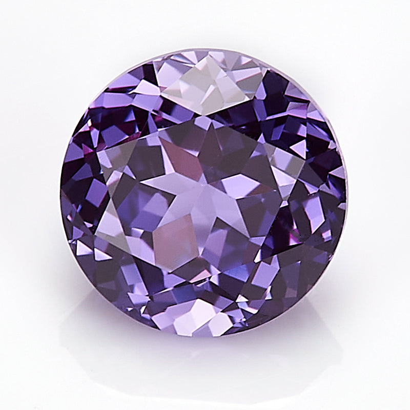 Purple Round-Cut Loose Lab-Grown Diamond