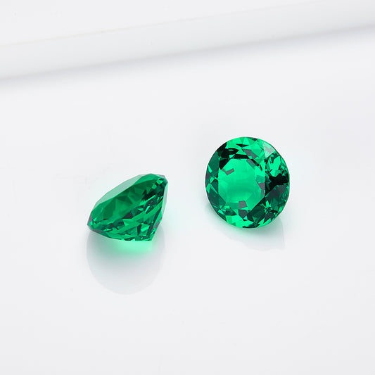 Green Round-Cut Loose Lab-Grown Diamond