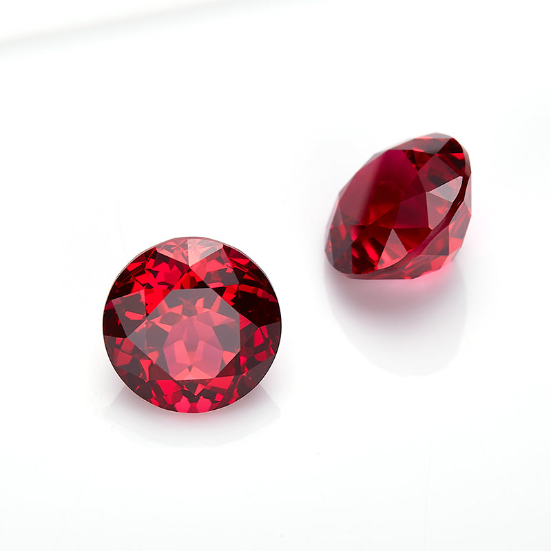 Red Round-Cut Loose Lab-Grown Diamond