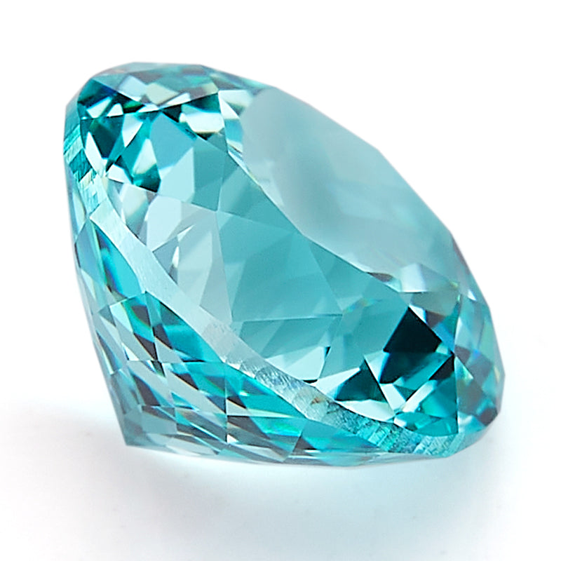 Teal Round-Cut Loose Lab-Grown Diamond