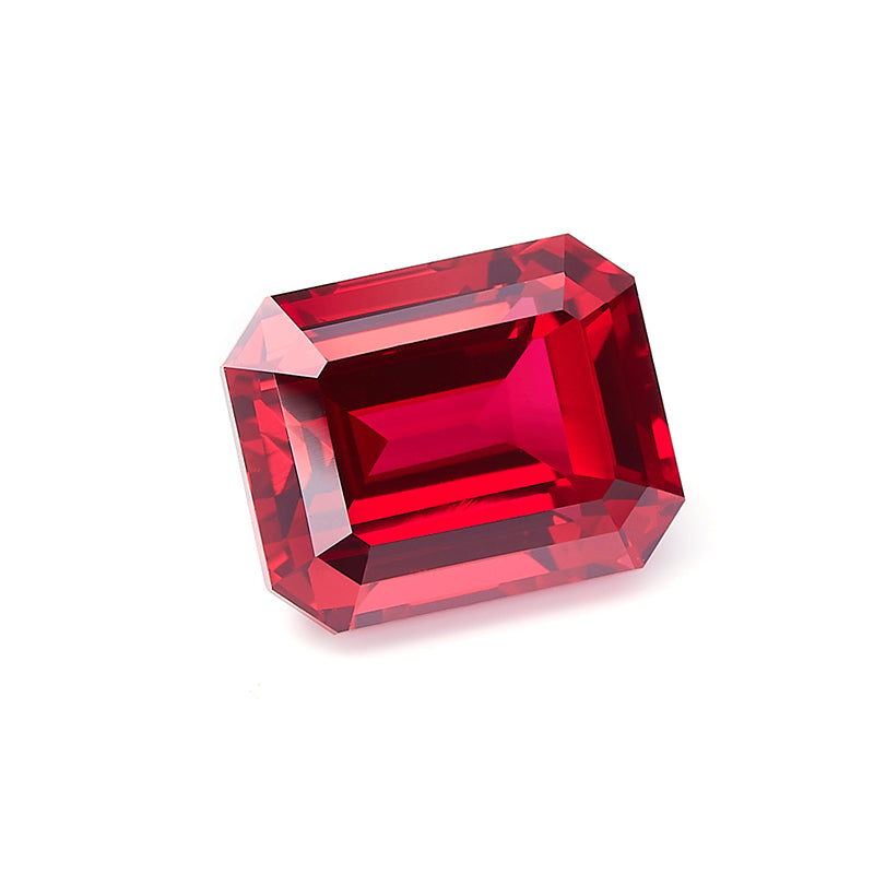 Red Emerald-Cut Loose Lab-Grown Diamond