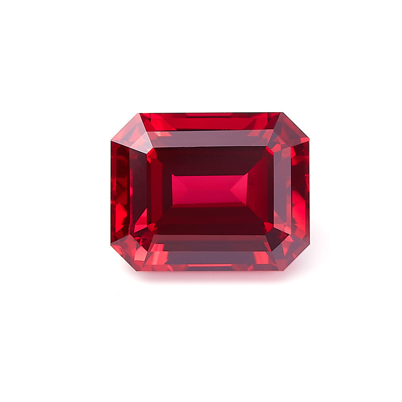 Red Emerald-Cut Loose Lab-Grown Diamond