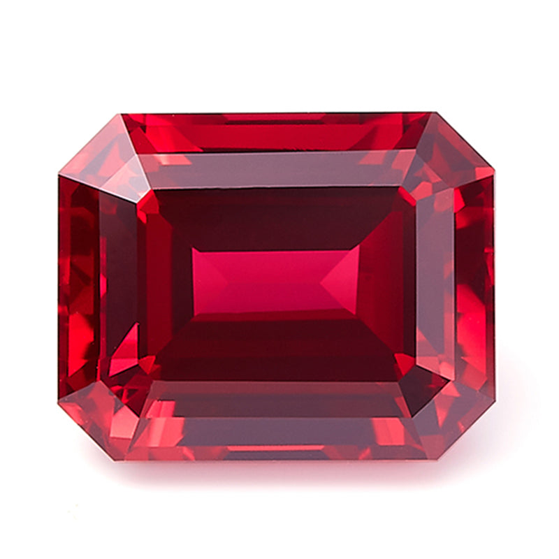 Red Emerald-Cut Loose Lab-Grown Diamond