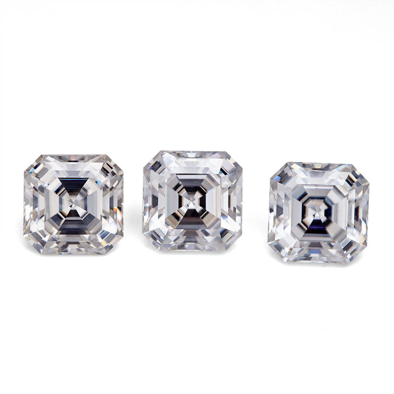 Refined Asscher-Cut Moissanite Loose Stone