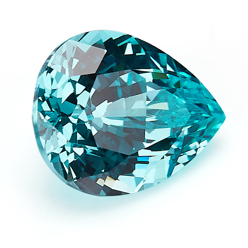 Teal Pear-Cut Loose Lab-Grown Diamond