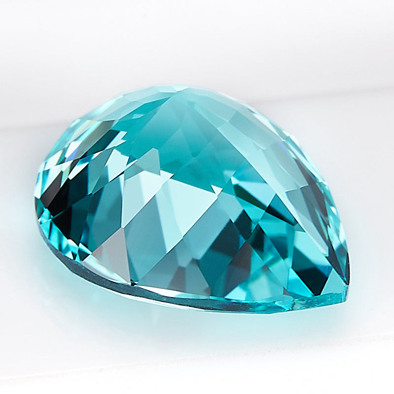Teal Pear-Cut Loose Lab-Grown Diamond