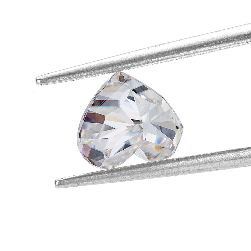 Warm Heart-Cut Moissanite Loose Stone